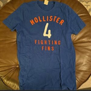 Hollister Blue Fighting Fins Men's Shirt